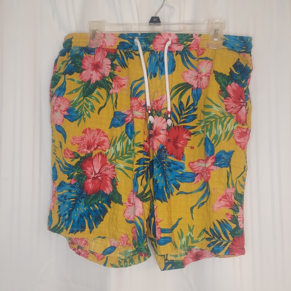 Jogal Aloha Shorts 3 pockets elastic waist Cotton/Viscose gauze size XL …
